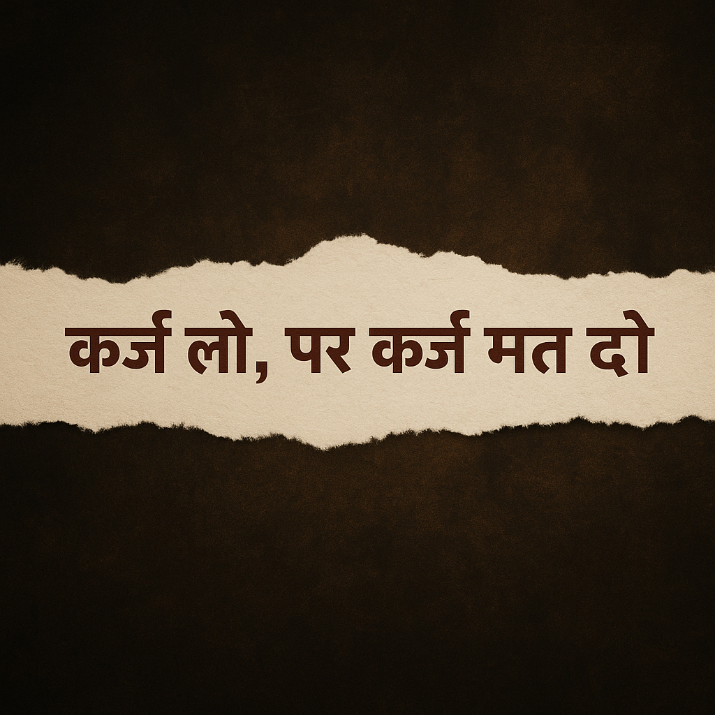 कर्ज लो, पर कर्ज दो मत - सही कर्ज पंख देता है, गलत कर्ज वजन बढ़ाता है