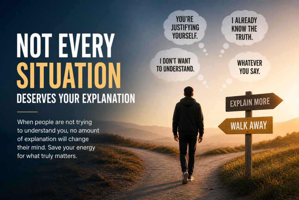 Not Every Situation Deserves Your Explanation