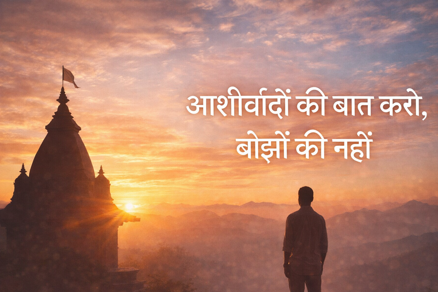 आशीर्वादों की बात करो, बोझों की नहीं