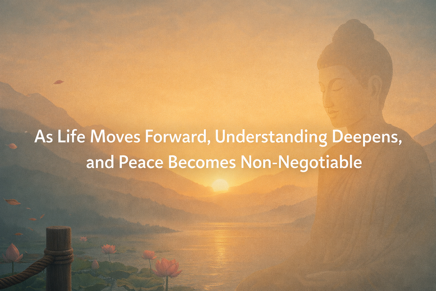 As Life Moves Forward, Understanding Deepens, and Peace Becomes Non-Negotiable