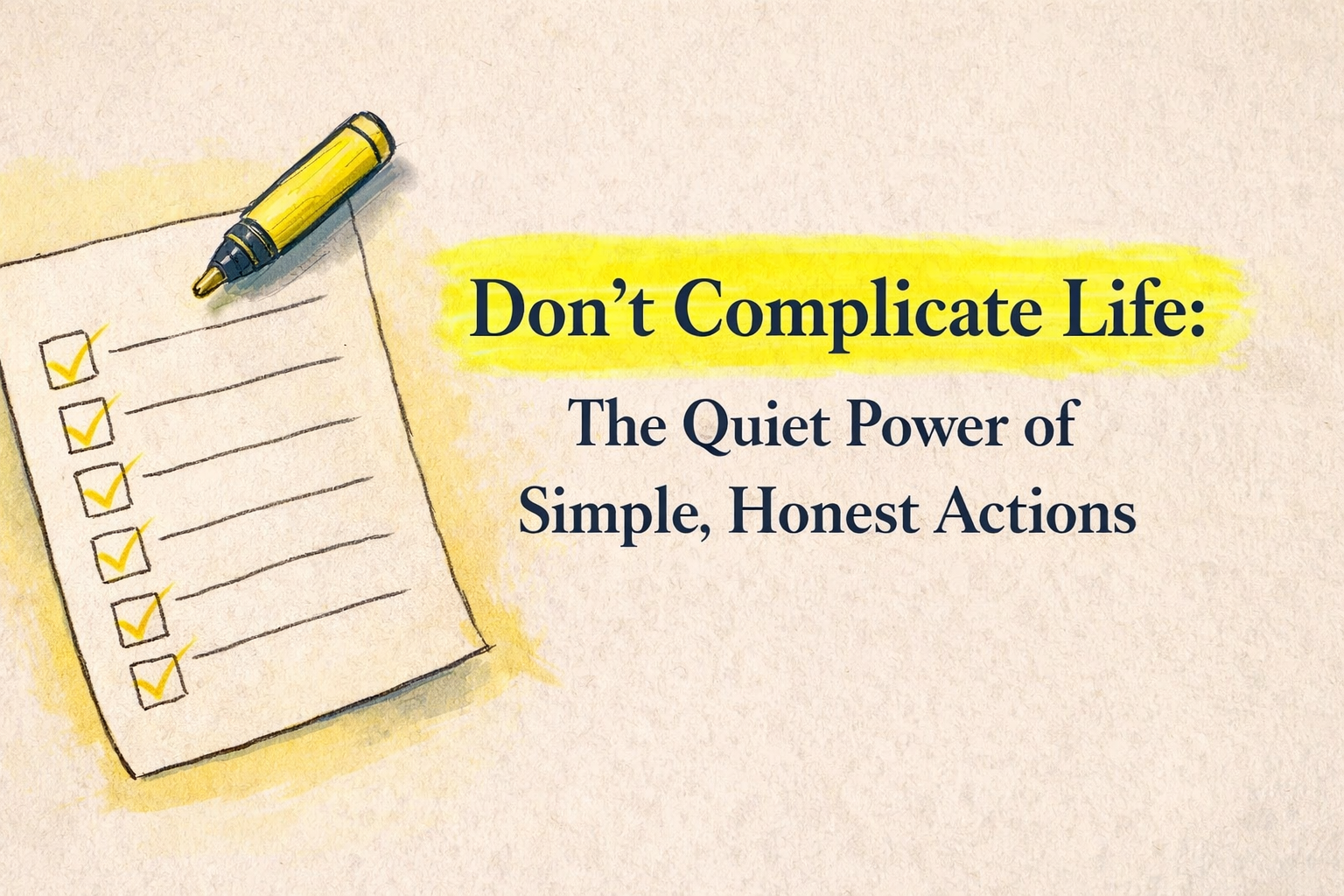Don’t Complicate Life: The Quiet Power of Simple, Honest Actions
