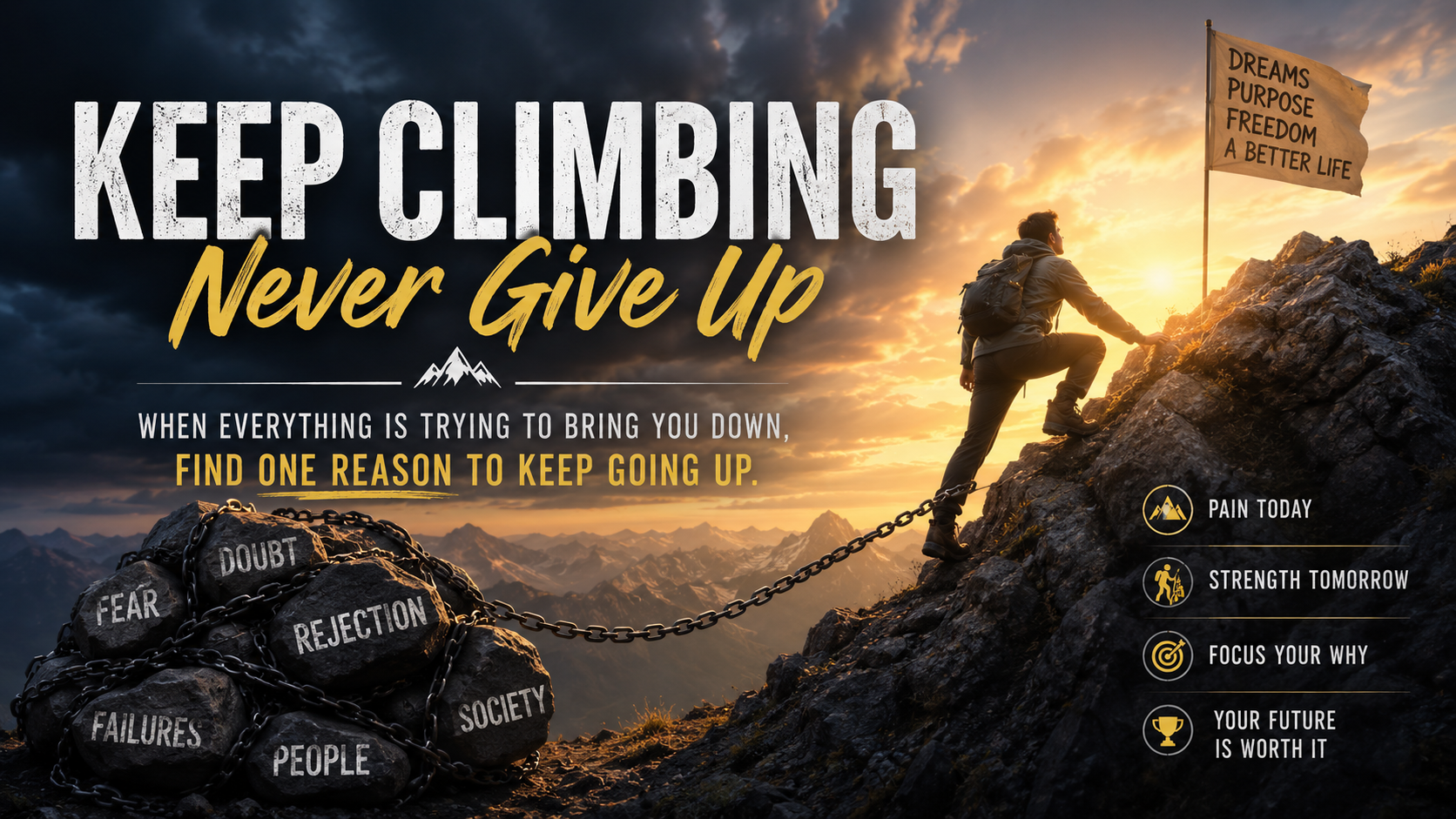 Climbing Anyway – Why Growth Often Begins at the Exact Moment Life Starts Pulling You Down