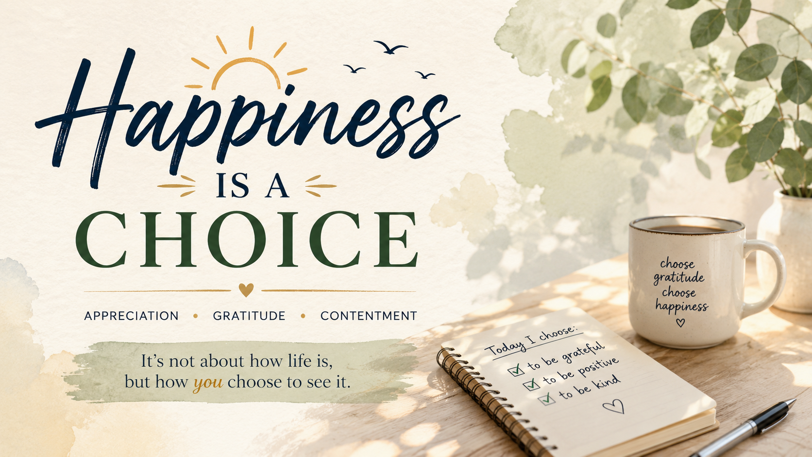 Happiness Is a Choice: A Story of Gratitude, Contentment, and the Way We Choose to See Life