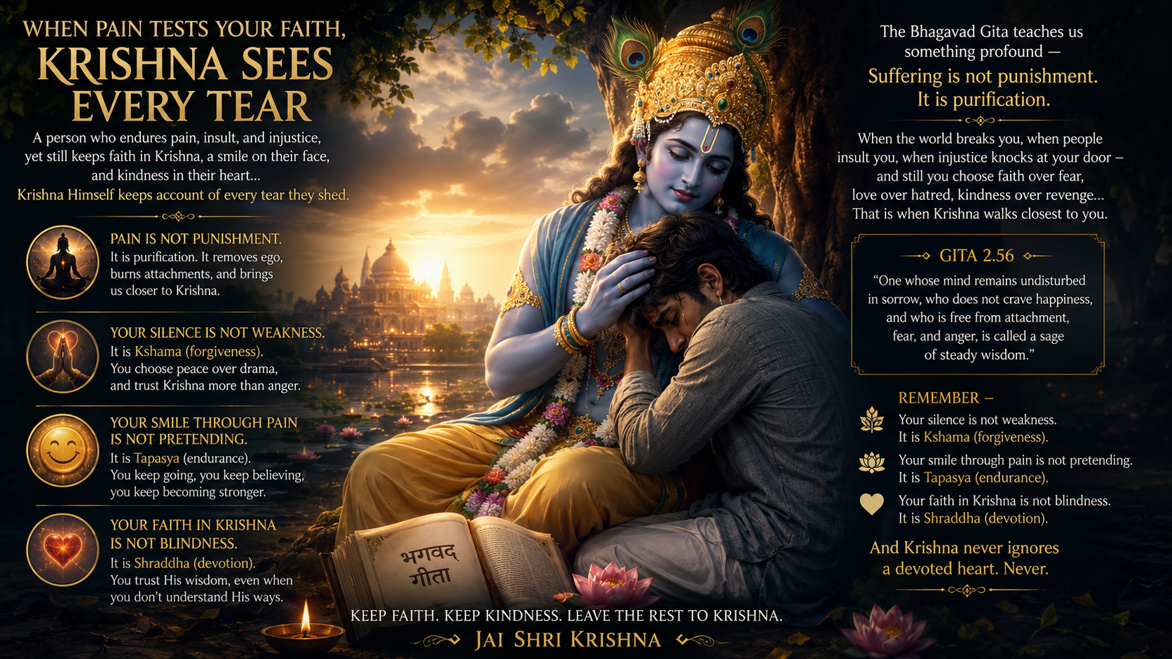 Krishna gyan - When Pain Tests Your Faith, Krishna Sees Every Tear