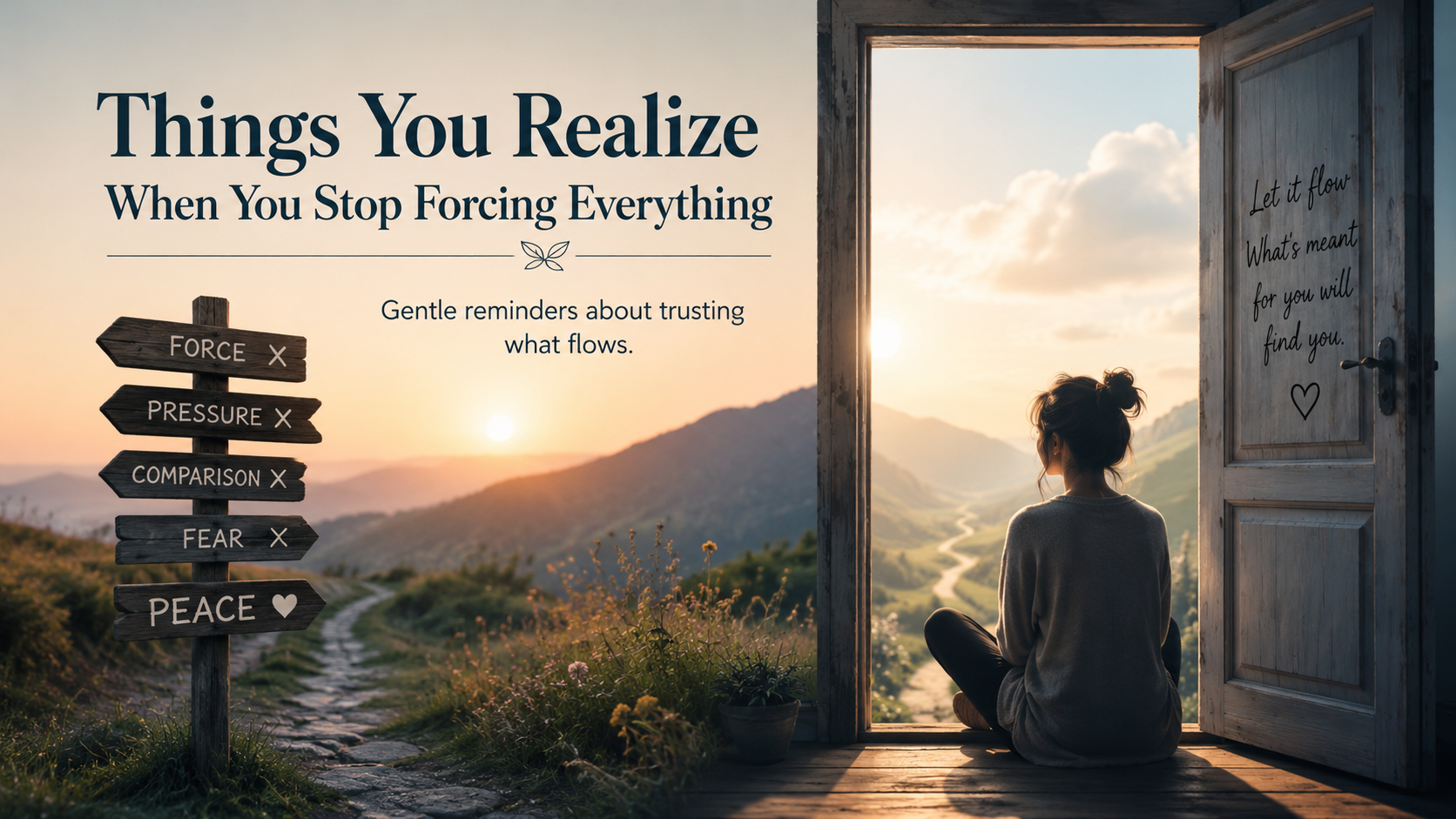 Things You Realize When You Stop Forcing Everything