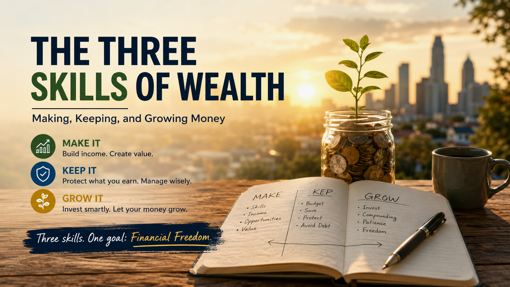 The Three Skills of Wealth: Making Money, Keeping Money, and Growing Money